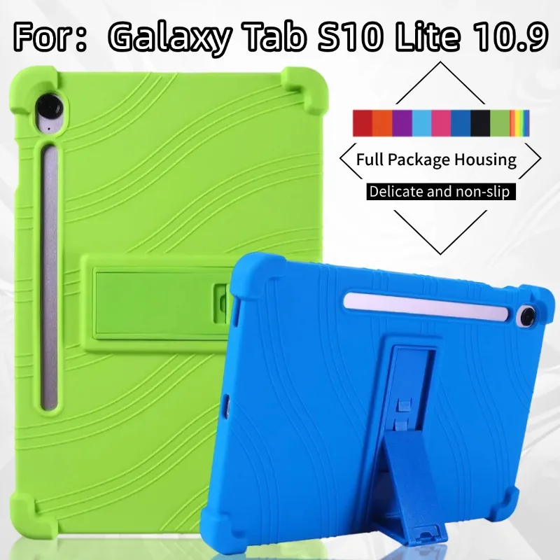 

for Samsung Galaxy Tab S10 Lite 10.9 Inch 2025 SM-X400 X406B Tablet Case Shockproof Soft Silicone Protective Case Stand Cover