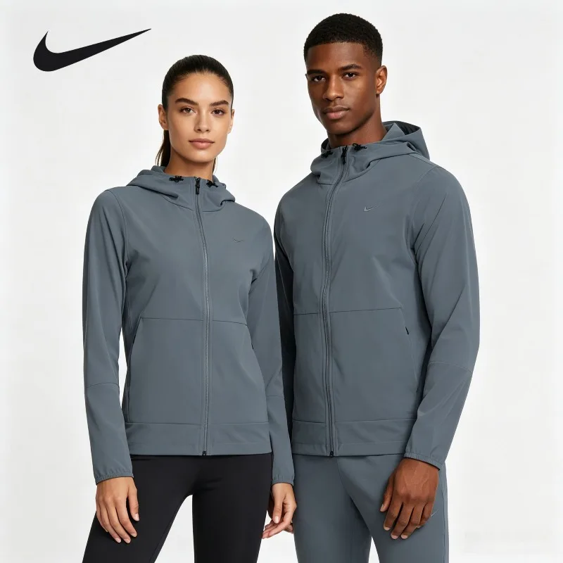 Nike Woven Water Repellent Hooded Jacket Spring Fall Running Sweat Resistant Sports OuterwearFB7552-084 1PCS