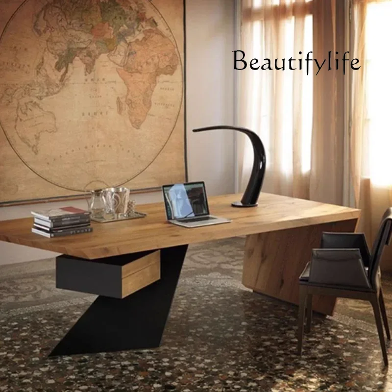 

Asthetic Designer Wood Desk Manager Writing Computer Modern Executive Table Office Conference Mesa De Escritorio Home Office