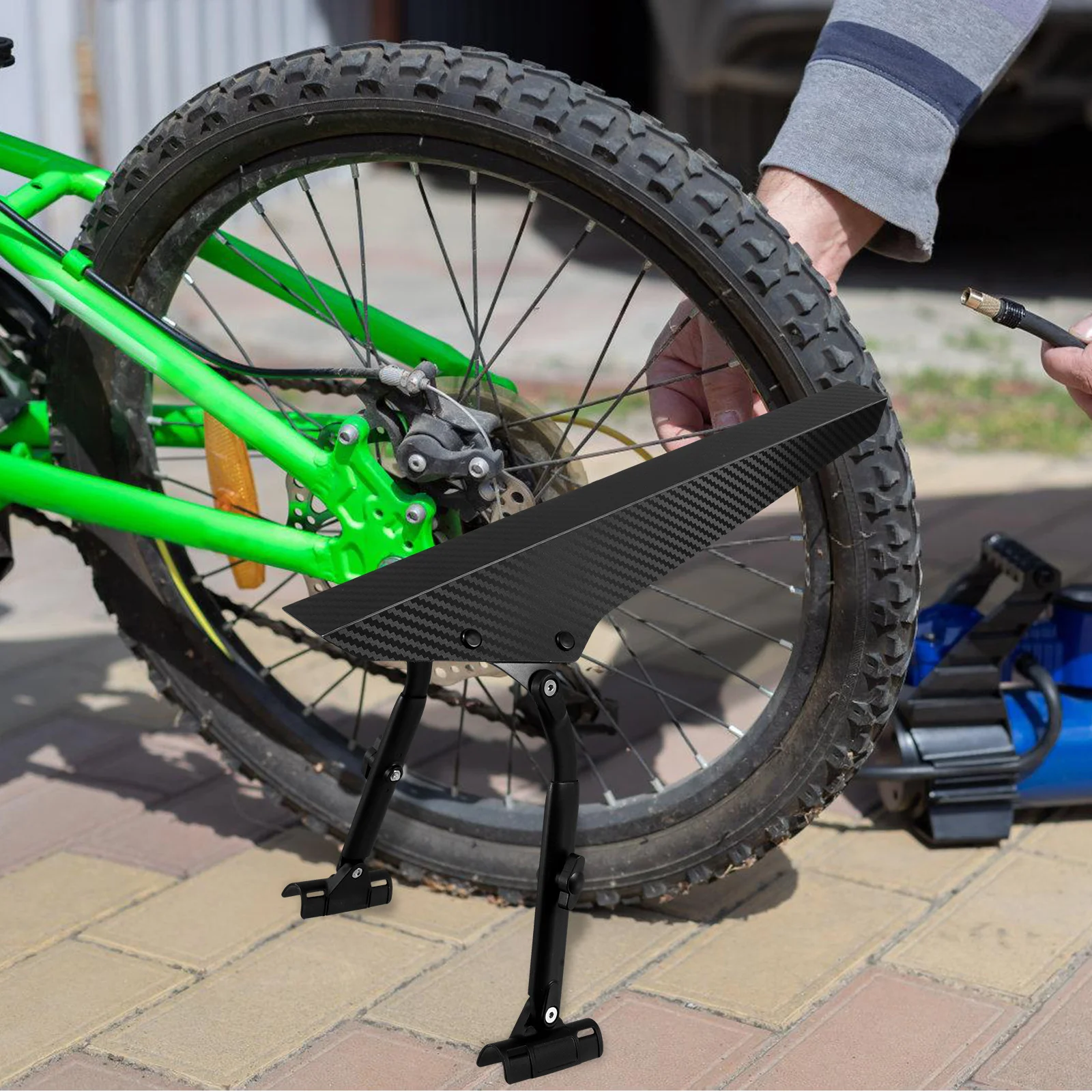 

Bicycle Adjustable Rear Mud Guard Bike Tire Lightweight Alloy for Road Foldable
