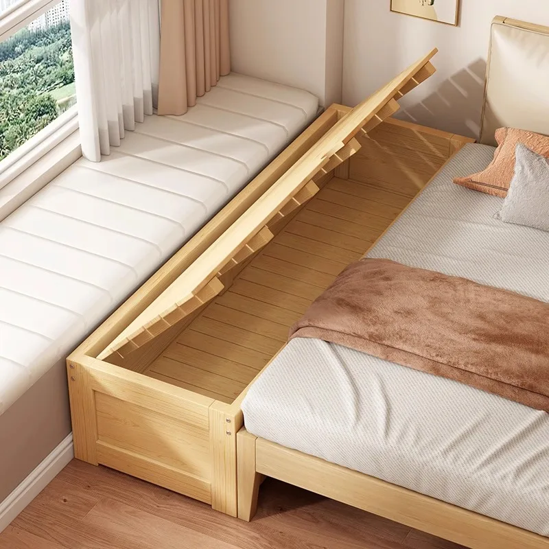 

Bedside widened splicing Adults can sleep Children's baby solid wood splicing Queen widened splicing box type