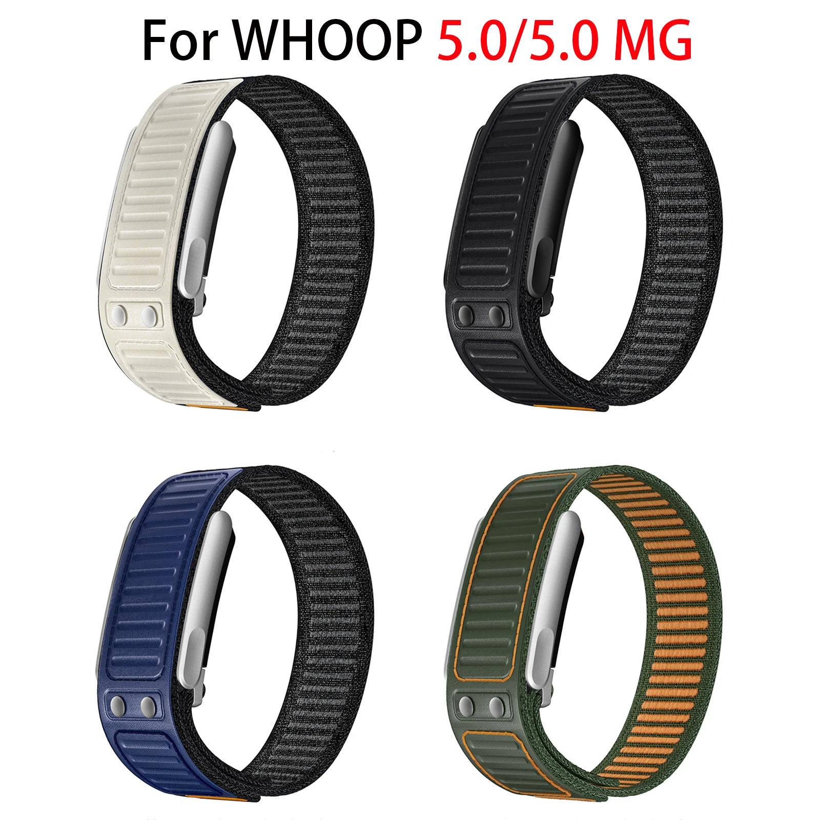 Nylon Silicone Sports Band Strap For WHOOP 5.0/MG Stainless Steel Watch Case Bracelet Replacement Wristband Men Women Breathable