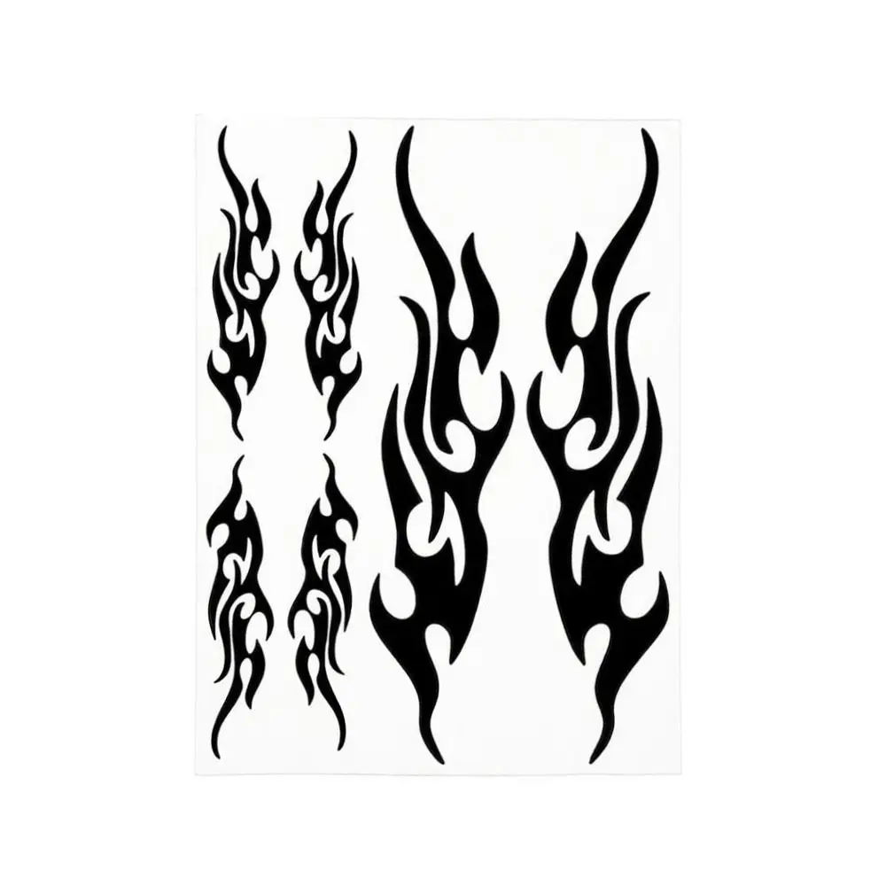 Flame Pattern Motorcycle Sticker Reflective Design Automotive Vinyl Material Reflective Decal