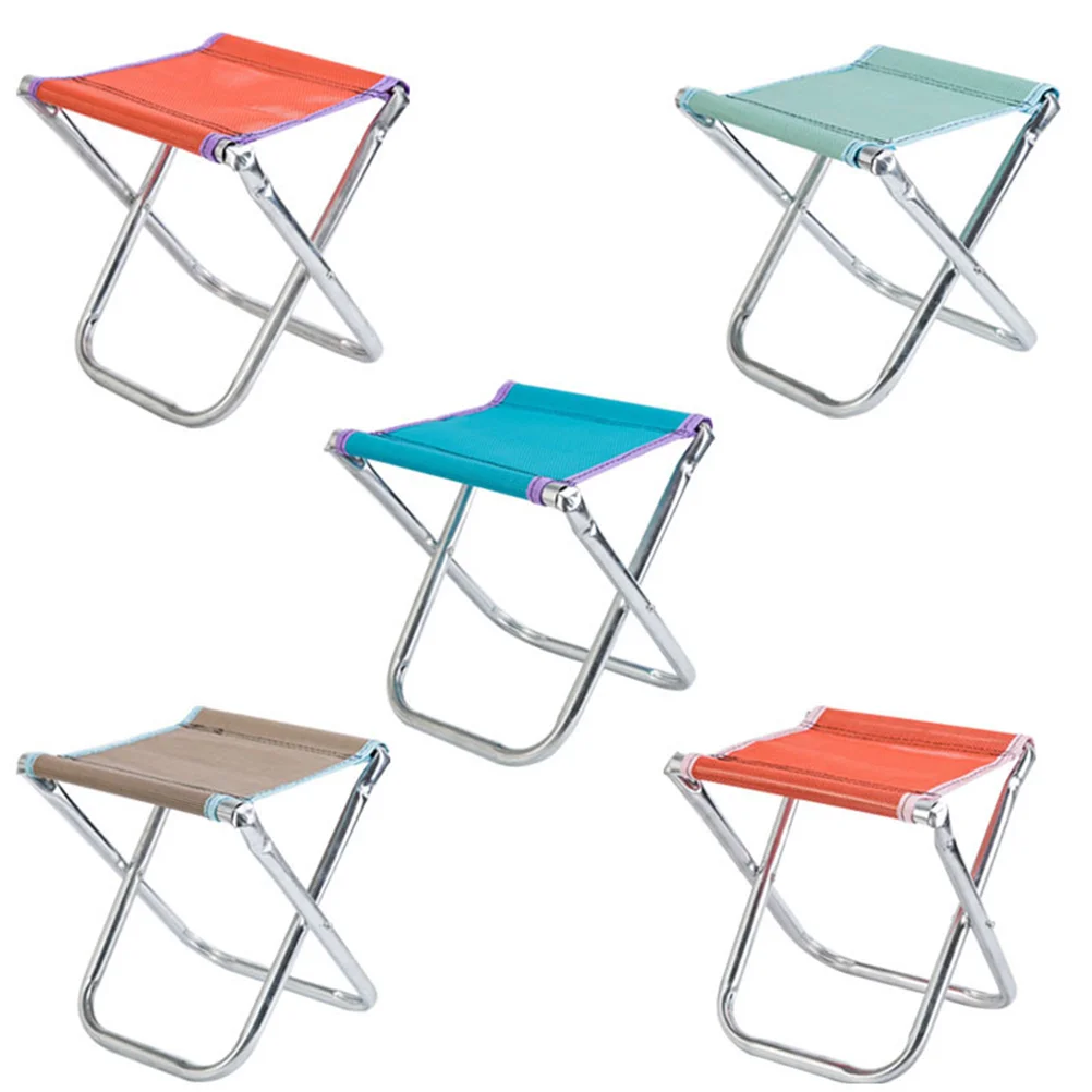 Taburete plegable para exteriores, silla portátil ligera para acampar, pesca, viajes, playa (Color aleatorio), silla plegable para acampar