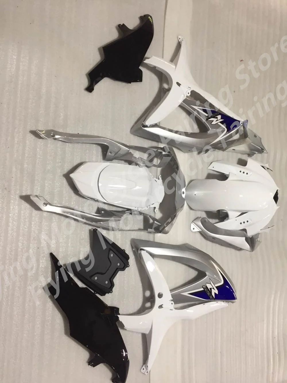 Motorcycle Fairings Kit for G S XR600 750 08 09 10 G S XR 600 G S XR750 K8 2008 2009 2010 Injection white Black Bodywork Set