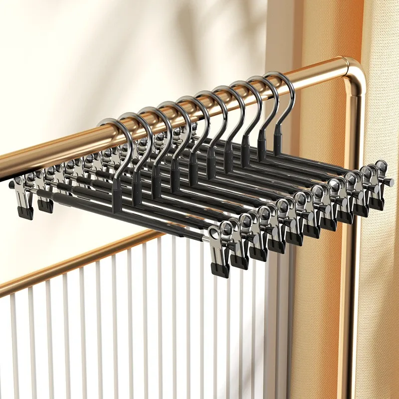 

Pants Hangers with Clips 20 Pack Adjustable Skirt Hangers for Women Non-Slip Trousers Hanger for Jeans Clothes Hangers for Pants