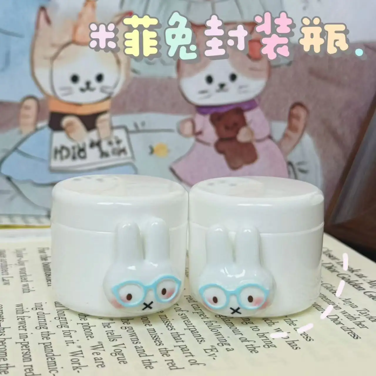 Miffy Cute Dispensing Bottles Portable Practical with Lid Business Trip Travel Face Cream Bottle Boxing Mud Film Body Lotion