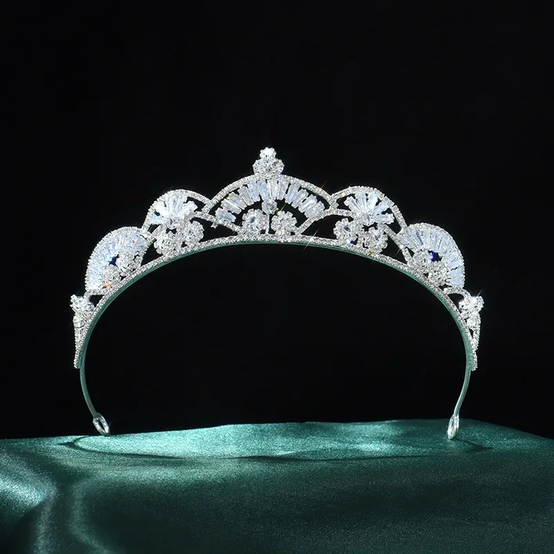 

Luxury Princess Crown for Women Girl Crystal Zircon Bridal Tiaras Crowns Wedding Headpiece 15 Years Party Hair Jewelry Headwear