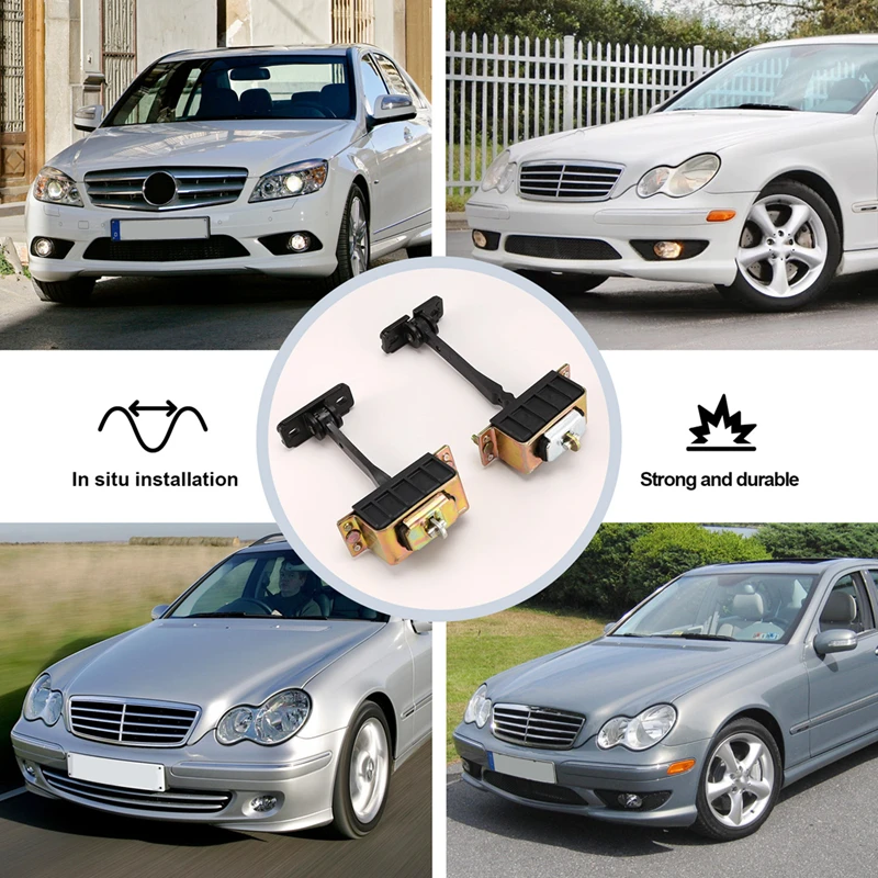 Car Front +Rear Door Check For Mercedes-Benz C230 C240 C280 C320 C350 2037200116 2037300116