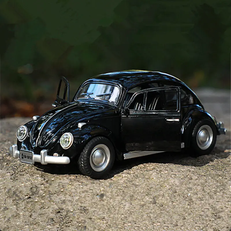 1:18 Beetle Alloy Classic Car Model Diecasts Metal Vehicles Car Model High Simulation Sound Light Collection Childrens Toys Gift