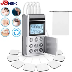 15 Modes Tens Physiotherapy Machine 4 Channel Muscle Stimulator for Pain Relief Rechargeable Electric Acupuncture Pulse Massager