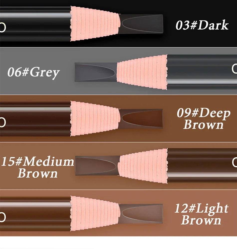 5 stücke Professionelle Microblading Bleistift Permanent Augenbraue Bleistift Tattoo Wasserdicht Kunst Tönung Make-Up Augenbraue Stift Enhancer Kosmetik – Detail 3