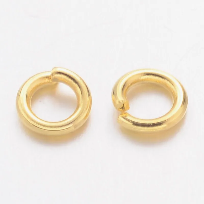 1100pcs/50g Brass Jump Rings Cadmium Free & Lead Free Open Jump Rings Golden 20 Gauge 4x0.8mm Inner Diameter: 2.4mm