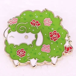 Green Sheep Cartoon Animal Brooch Enamel Pin Badge Brooch Jewelry