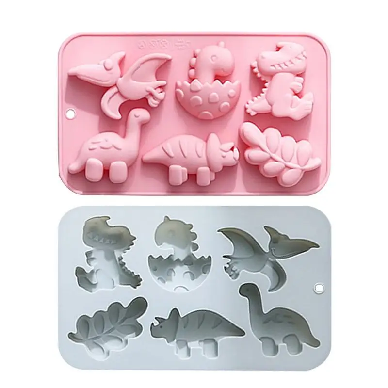 9 /6 Cavity Silicone Mold Dinosaur Chocolate Molds For Kids DIY Cute Dinosaur Chocolate Jello Molds For Cake Chocolate Making