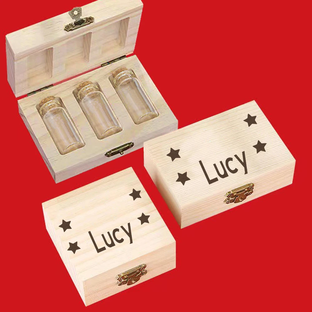 Caja de hadas de dientes personalizada, caja de hadas de dientes con nombre grabado, regalo personalizado para bebé, caja de dientes de bebé, caja