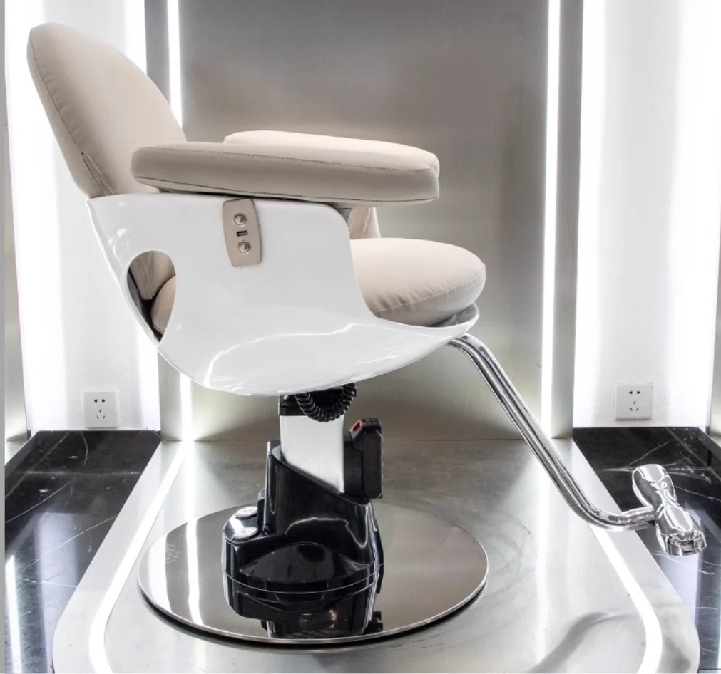 

New hair salon chair High-end hair salon fashion store electric lift cutting chair barber shop ironing dyeing stool