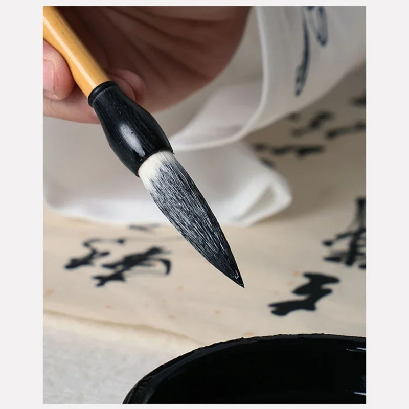 Wezel Wollen Penselen Chinese Painting Tekening Penseel Grote Reguliere Script Officiële Script Met Cursieve Kalligrafie Penseel