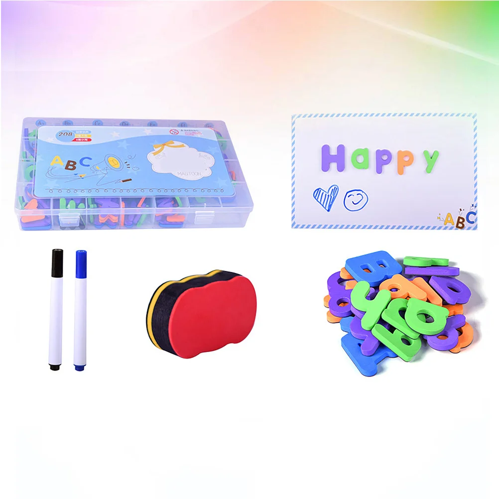 

Magnetic Letters Paste Mixed Color Alphanumeric Preschool Puzzle Stickers for Refrigerator Office Whiteboard Decorations DIY