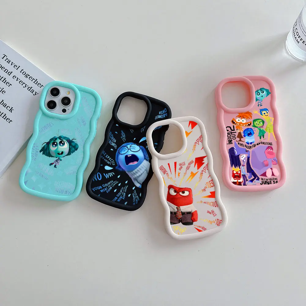 Inside Out 2 Disneys Phone Case for IPhone 16 15 14 13 12 11 Pro Max XR XS X 7 8 Plus SE20 Candy Color Soft TPU Back Cover