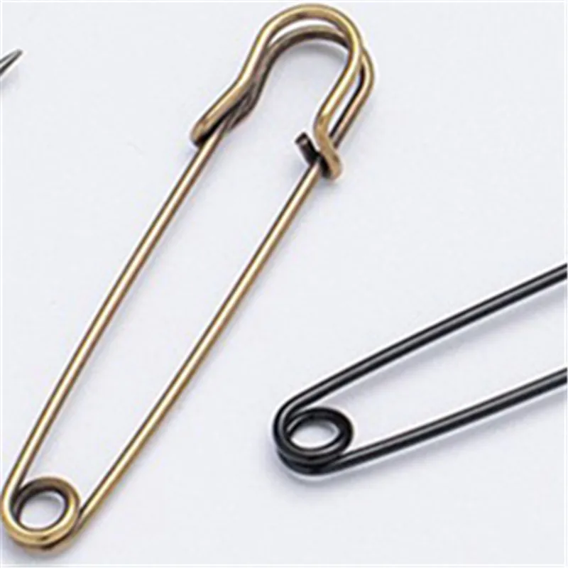 

100Pcs Big Safety Pin Extra-Large Steel Safety Pins Heavy Duty Stainless Steel Spring Lock Pins For Clothes Crafts