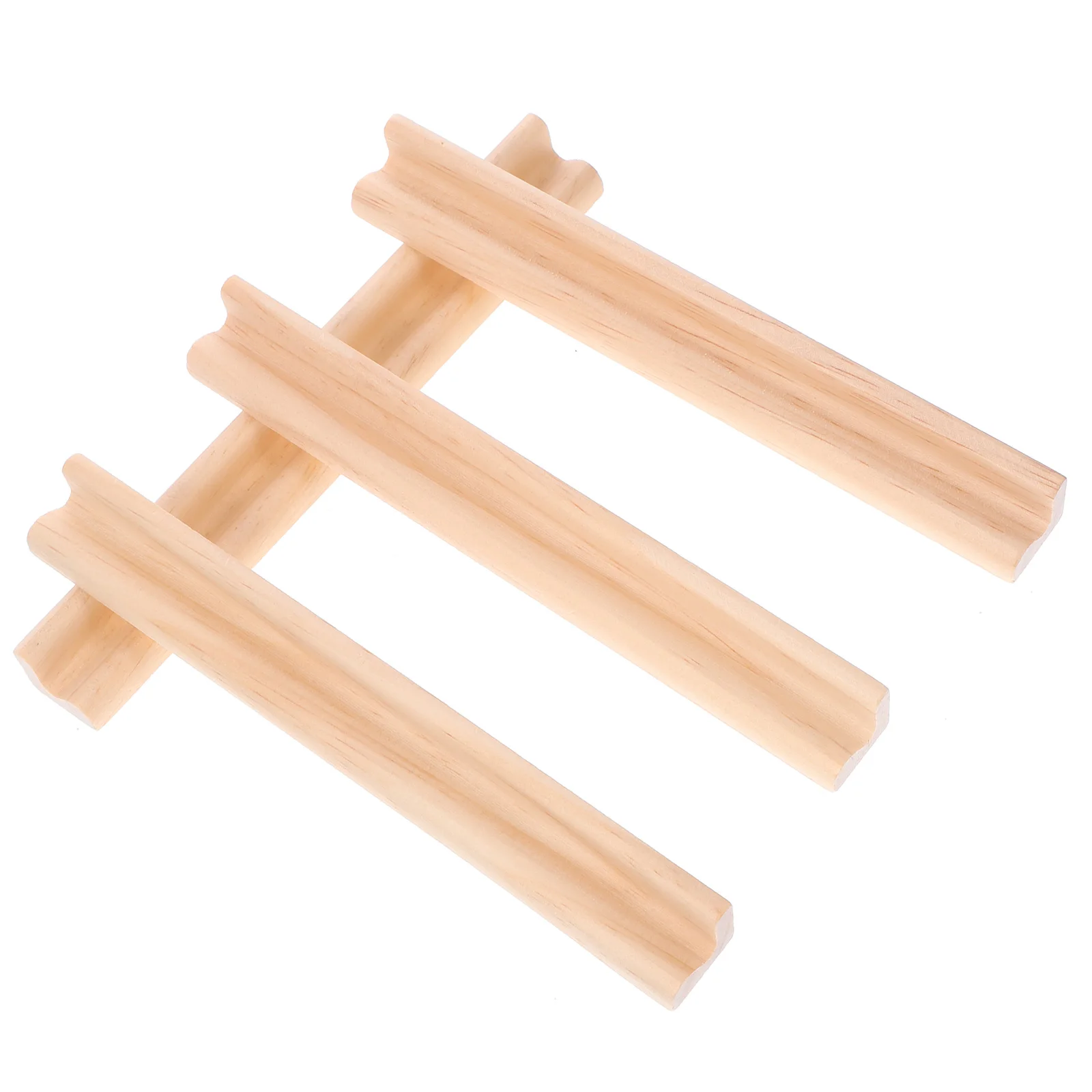 4 Pcs Letter Ornaments Diy Wooden Ornaments Domino Holder Gaming Cards Stand Wooden Display Base Building Blocks