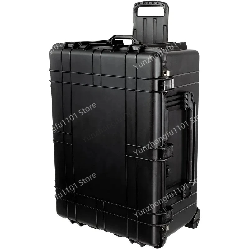 790*595*365mm Plastic with Foam Trolley and Wheels Waterproof Protective Equipment Carry Transfer Tool Box