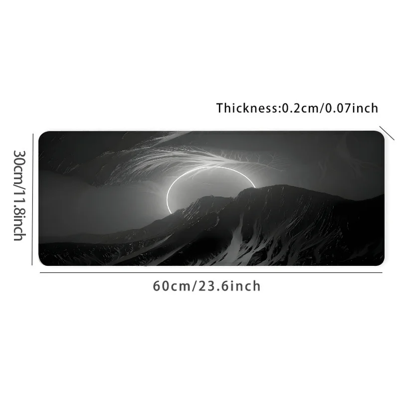 لوحة ماوس Solar Eclipse Mountain Landscape Gaming Keyboard Mat غير قابلة للانزلاق سرعة ملحقات الكمبيوتر المحمول حصيرة مكتبية كبيرة #6