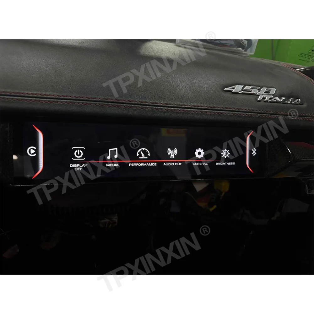 

For Ferrari 458 2009-2015 Co-pilot Instrument Panel Digital Dashboard Passenger Seat HD Touch Screen Fuel Gauge Speedometer LCD