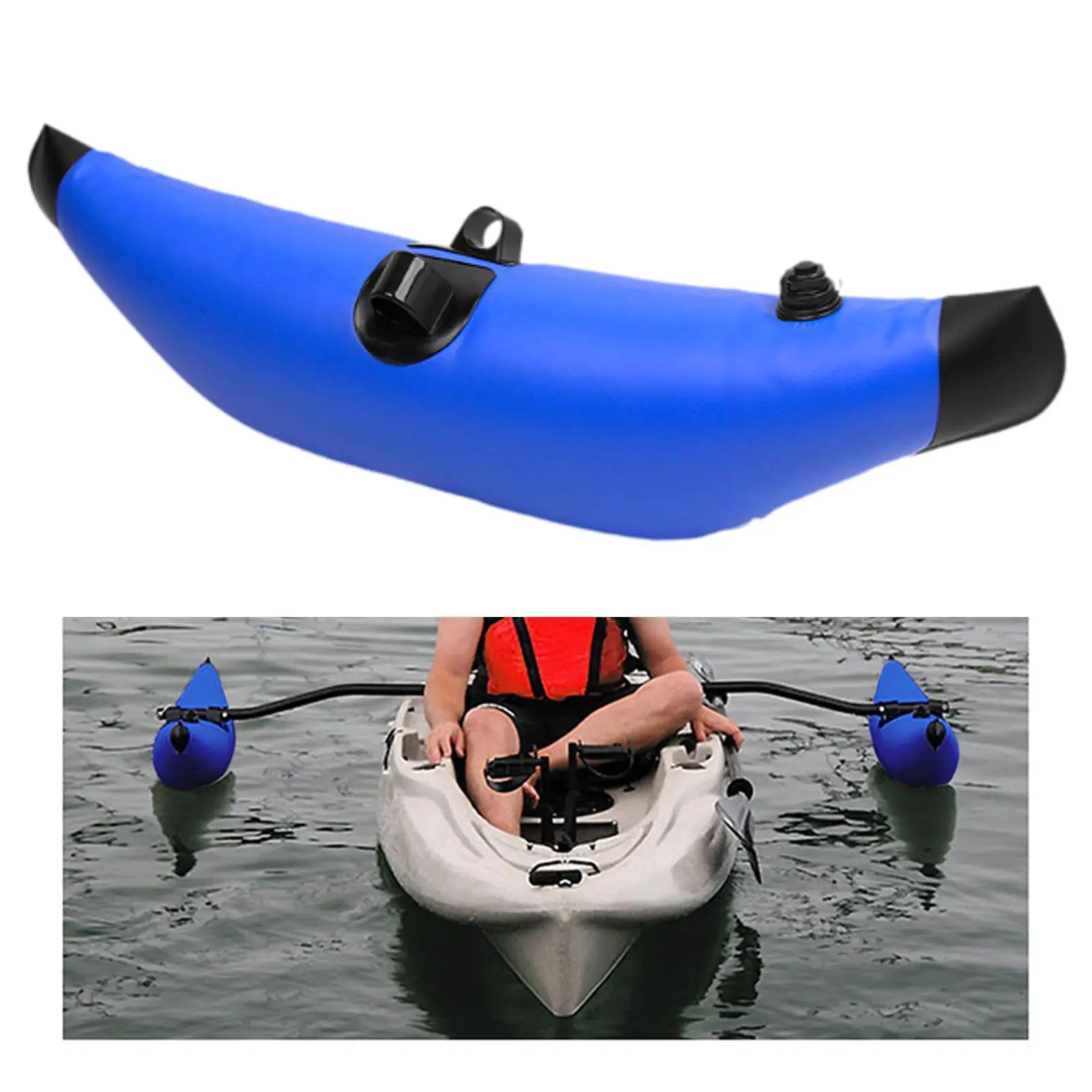 Kayak Stabilizer Float Standing Float Floating Barrel Balancer Inflatable Kayak Stabilizing Float for Fishing Boat Kayaks Canoe