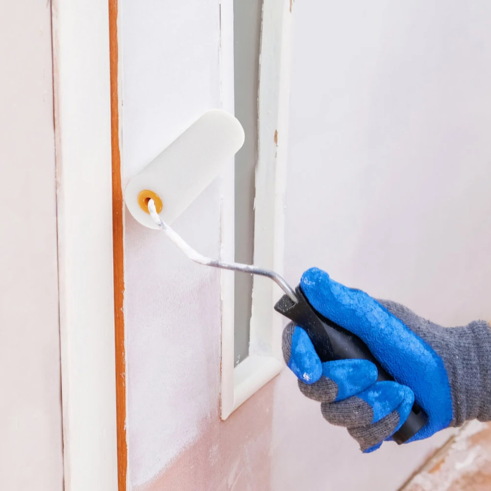 

12pcs Sponge Density Foam Mini Brush Smooth Finish Easy Cleaning Walls Painting Foam Paint Roller Painting Roller Tools