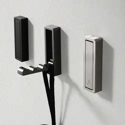 Folding Wall Hook Hidden Robe Towel Coat Hook stainless steel Hook for Home Kitchen Bathroom Matte Black Towel Hanger
