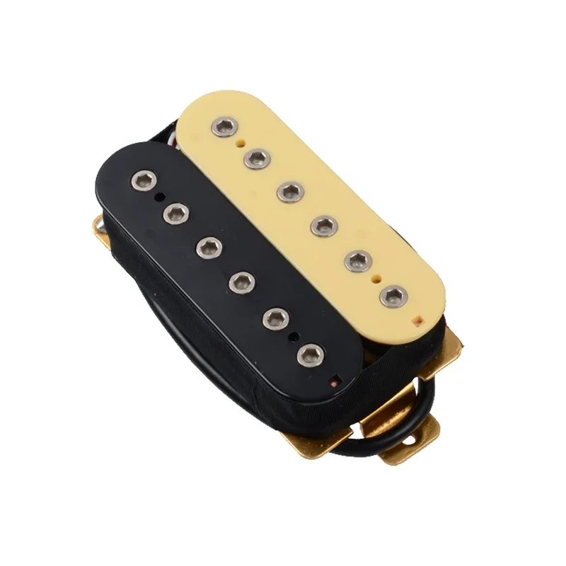 

6 String Electric Guitar Pickups Humbucker Dual in Line Adjustable 12pcs Hex Screw Pickup Ivory/Black