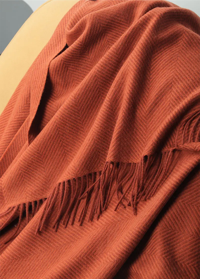 Wolldecke, Schal aus reiner Wolle, Fleece-Strickdecke, weiche Wolldecke, tragbarer, warmer Schal, Schal, Heim- und Autoabdeckung, Dekoration – Detail 11