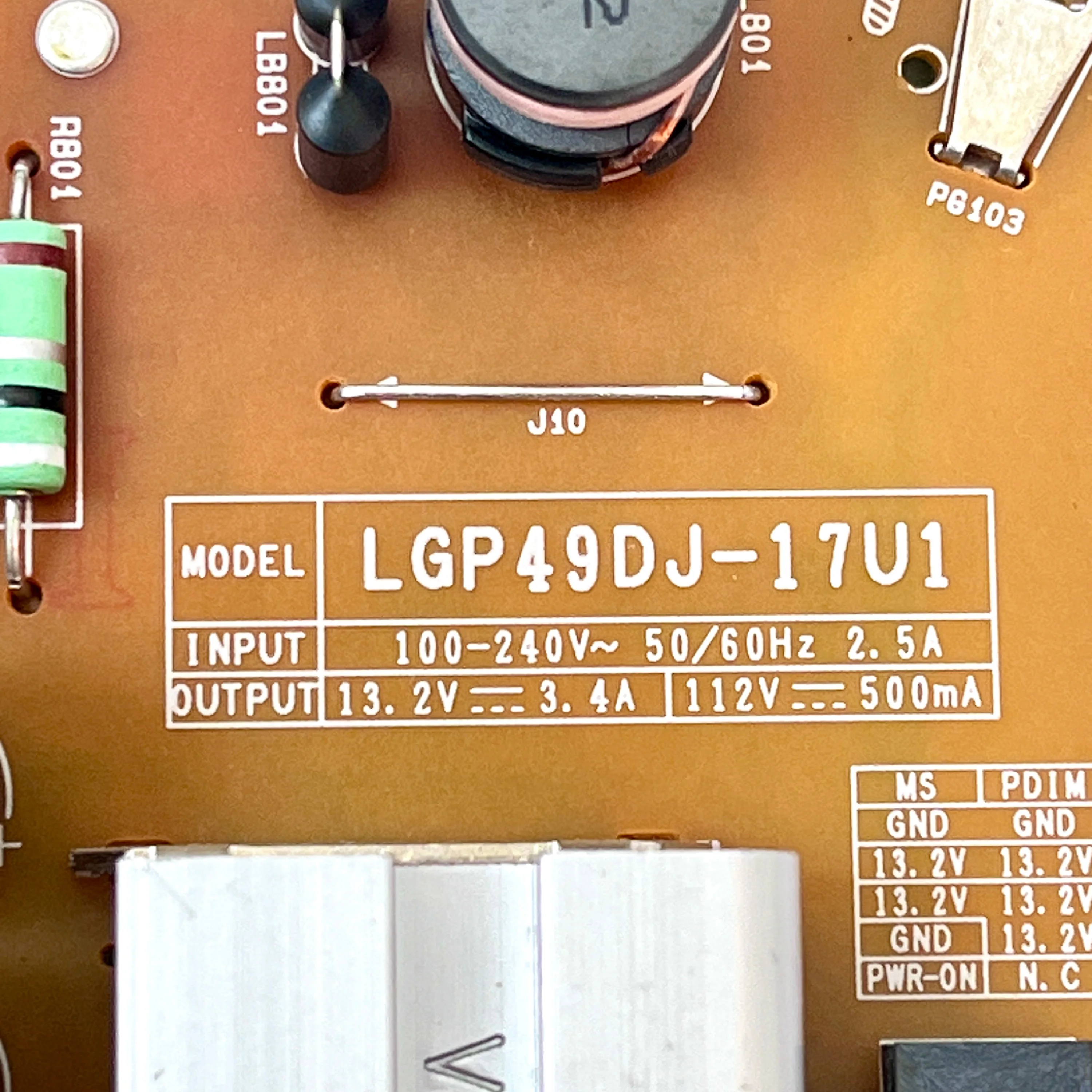 本物のTVパワーボード、eax67189201 (1.6) eay64511101、tvs 49uj6300 49um7300puraアクセサリーで動作します