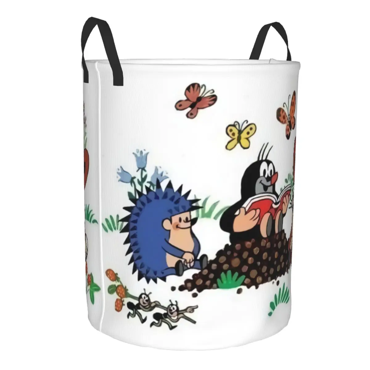 Custom Mole Krtek Cartoon Comic Laundry Hamper Large Storage Basket Cute Little Maulwurf Kids Nursery Toy Organizer