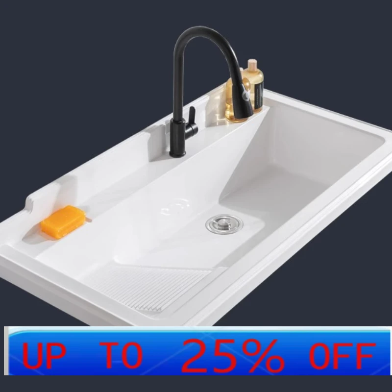 

LH Balcony Artificial Quartz Stone Integrated Basin Laundry Pool Large Pool with Oblique Washboard