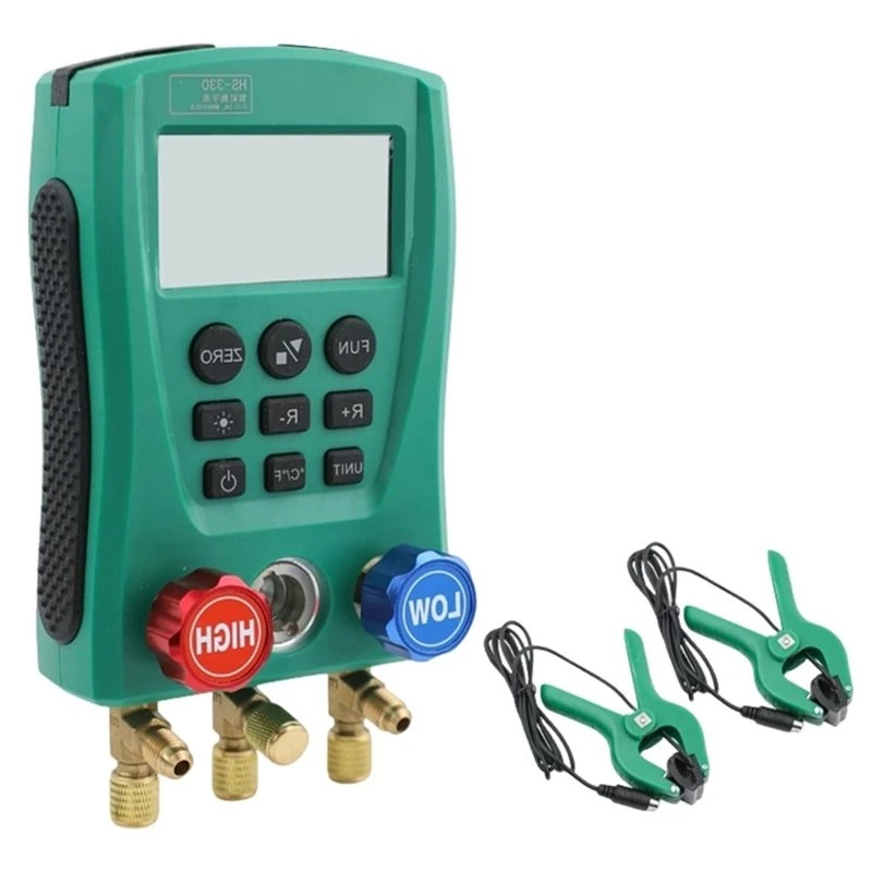 HS-330 Intelligent Digital Pressure Gauge Electronic Display Refrigerant Fluoride Meter
