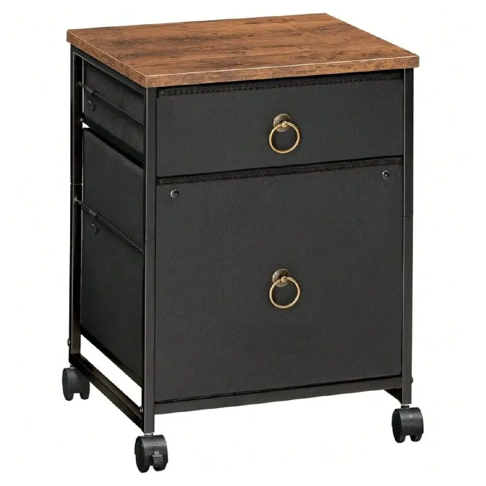 

Cabinet, 2Drawer Vertical Mobile Office Cabinet, Rolling Printer Stand, For A4 Letter Size Files, Nonwovens Drawer, For Home Of