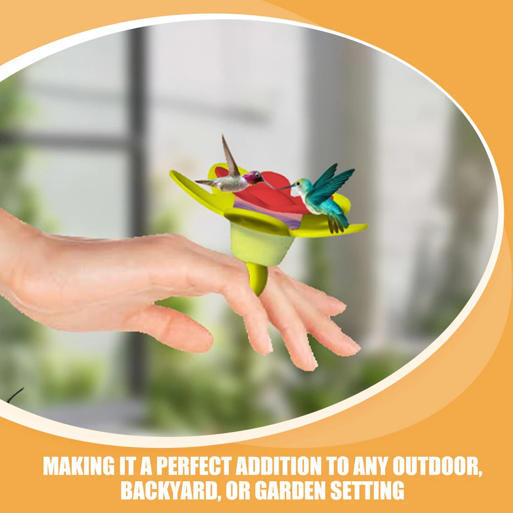 

Hummingbird Feeder Ring Handheld Creative Bird Feeding Supplies Outdoor Garden Silicone Honey Pet Products Feeder
