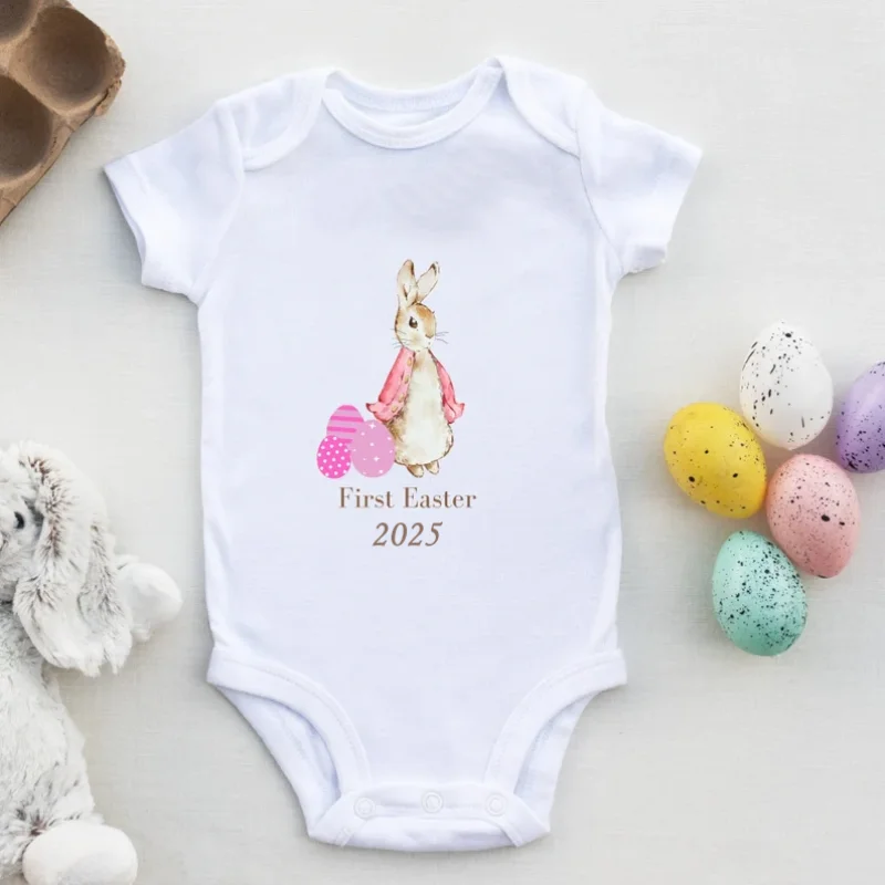 

2025 Easter Baby Girls Boys Onesie Peter Rabbit Bodysuit Cute Easter Bunny Baby Gift Cute Bunny Bodysuit Easter Gift Decoration