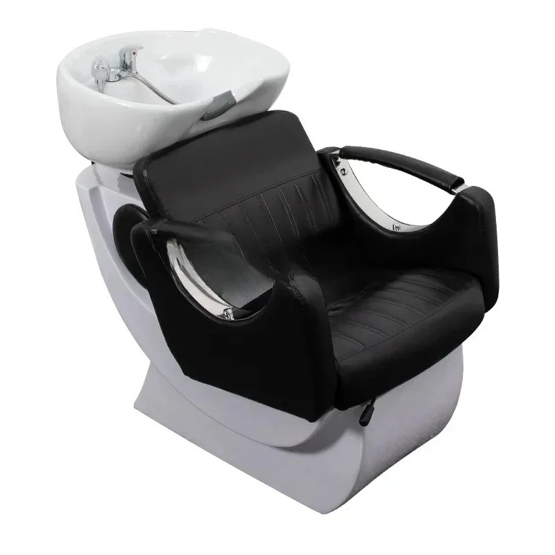 

Barber Shop Bed Shampoo Chair Hair Wash Ergonomics Lounge Hairdressing Shampoo Chair Stylist Luxury Massageador Furniture QF50SC