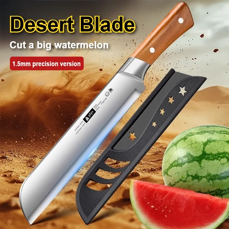 PLYS-Obstmesser, scharfes kommerzielles offenes Melonenmesser aus Edelstahl, Hausverbreiterung, geschnittene Wassermelonen-Spezialwerkzeuge