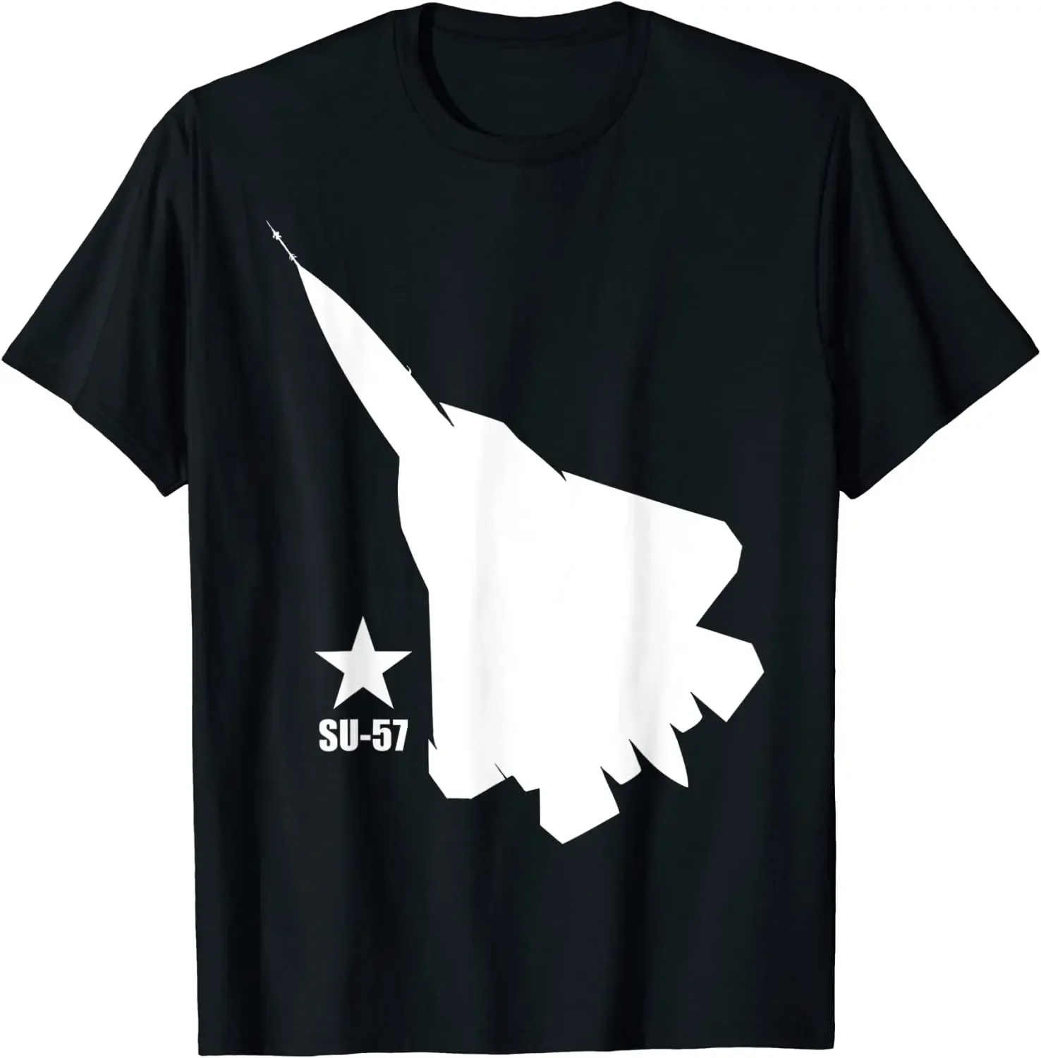 

Russian Air Force Su-57 Stealth Fighter T-Shirt 100% Cotton O-Neck Short Sleeve Summer Casual Mens T-shirt Streetwear