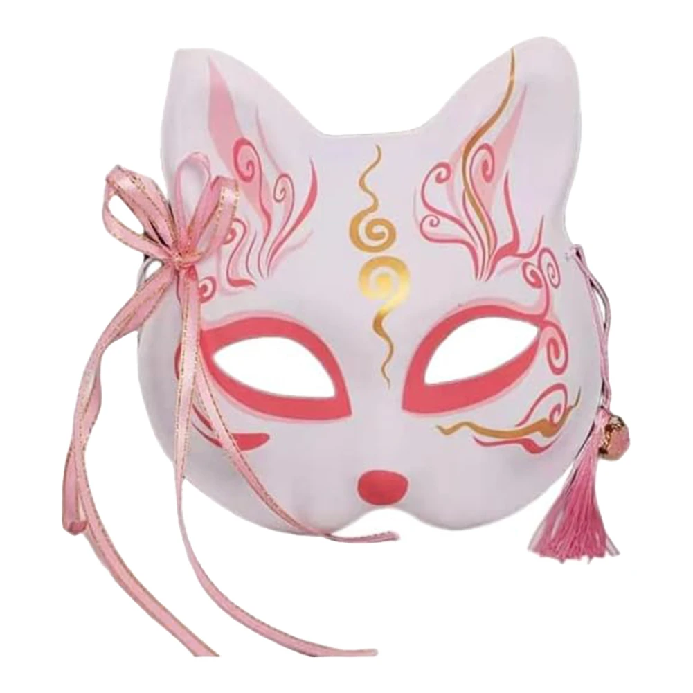 New Fox Mask Role Playing Carnival Handdrawn Anime Devil Half Face Cat Mask Festival Party Role Playing Prop Mask