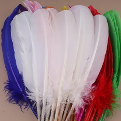 Wing Turkey Feathers for Handicraft 25-30cm Large Goose Feather Crafts White Black Pen Article Accessories Carnival