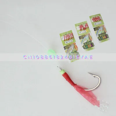 Jinmarushi Rubber Shrimp Skin Bionic String Hook, Freshwater Sea Fishing Luya Fishing Gear Imitation Fish Skin Hook