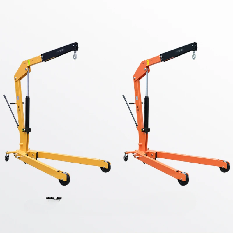 Heavy duty single arm crane mobile small folding lift hydraulic cylinder fast lifting forklift hanger