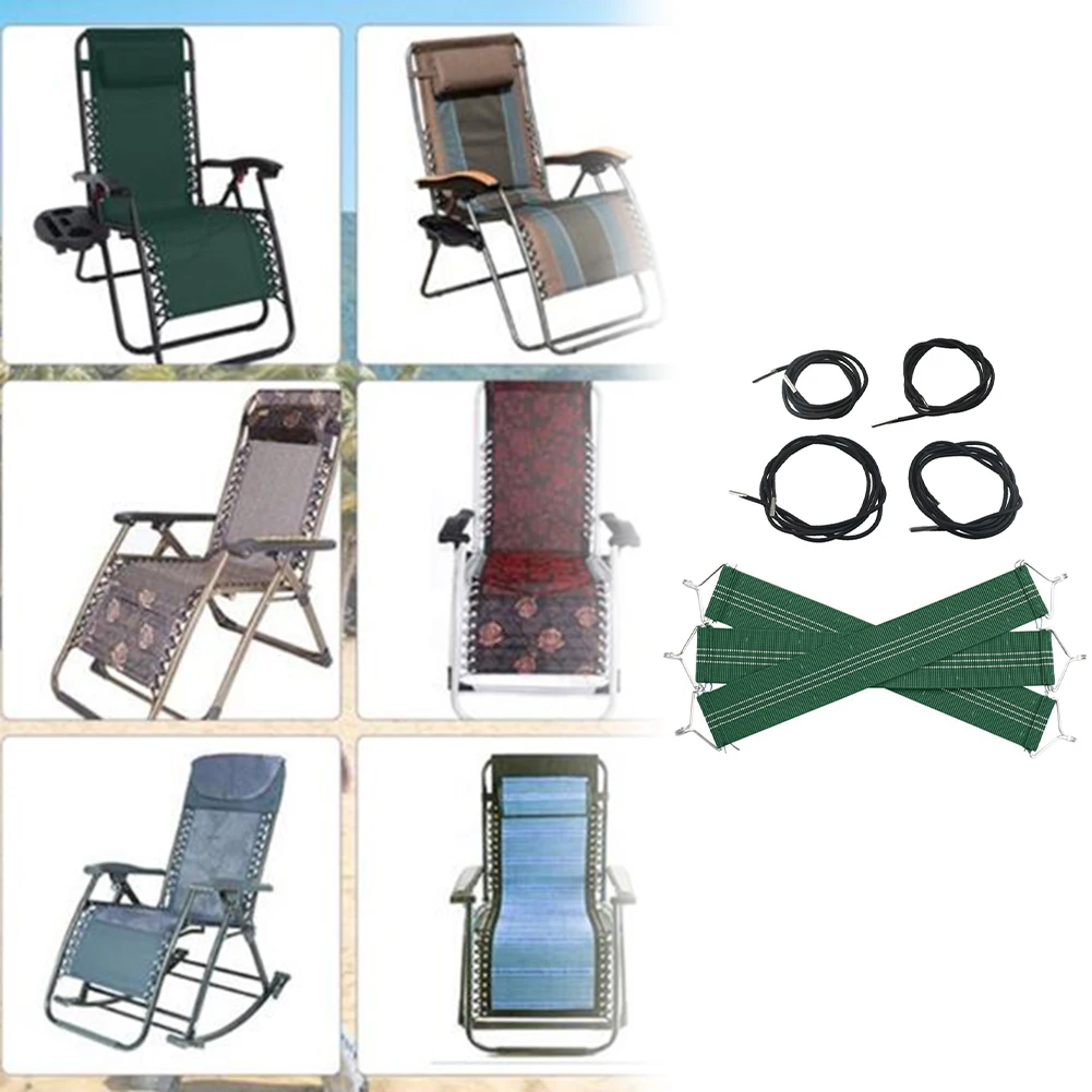 Elastic Ropes Folding Chair For Outdoor Settings Black Chair Reinforcement Comprehensive Package Maintenance-Free
