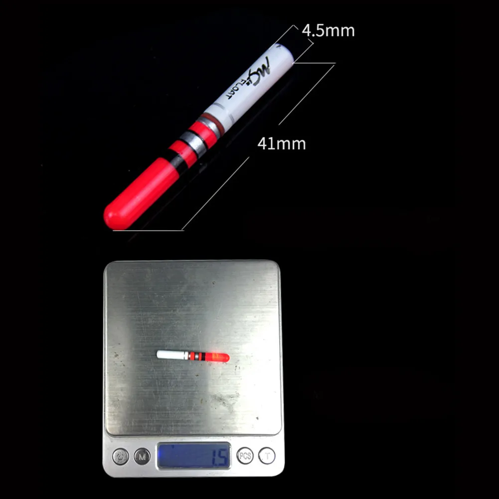 Practical Float Light Sticks Fishing Plastic Up To 30 Meters Visual Distance 41mm*4.5mm CR322 Battery Operated